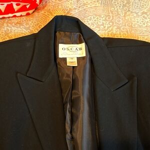 Double-breasted black blazer sz10